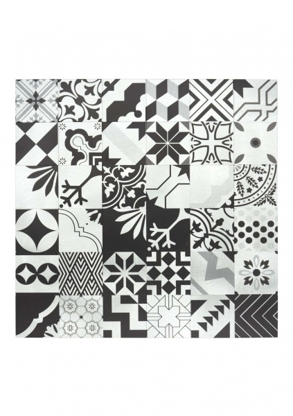 Декоративная панель EMERGO cамоклеющая Квадрат Mandala Чорний Home Inspire 