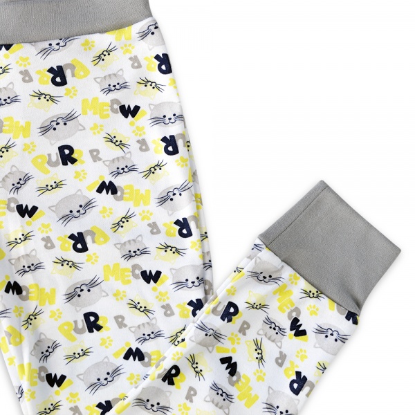 Піжама дитяча WP Merchandise р.116–122 сірий із малюнком FWPPJP2CAT23GY122 