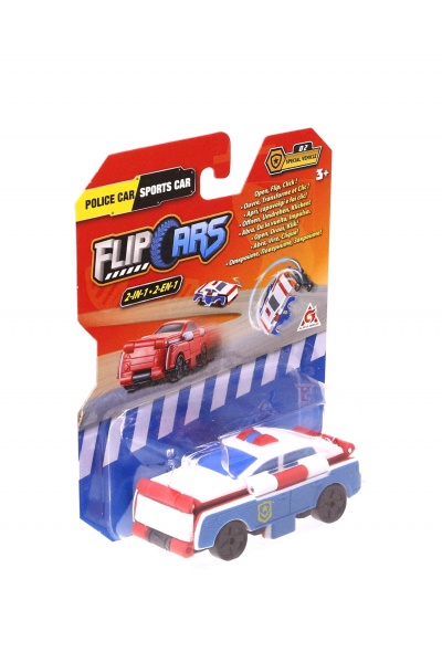 Машинка-трансформер Flip Cars Поліцейський автомобіль та спорткар EU463875-04