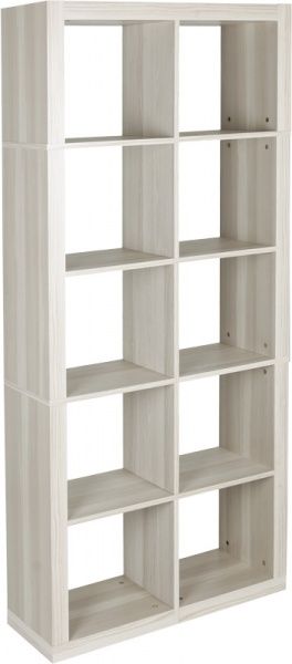 Стелаж двосторонній Inteo Кубус МІКС 2x5 792x1854x290 мм клен 