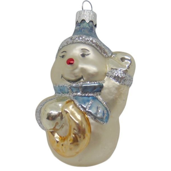 Елочная игрушка Ф-523 Санта с веником 8 см 