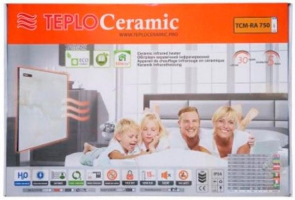 Панель керамічна опалювальна Teploceramic ТСМ RA 550 550