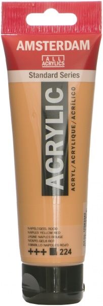 Краска акриловая № 224 Неаполитанский жолто-красный 120 мл Amsterdam Standart Royal Talens
