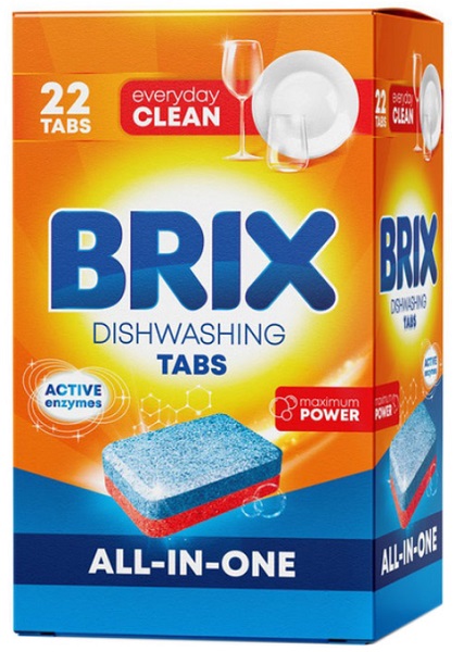 Таблетки для ПММ BRIX All In One 22 шт.