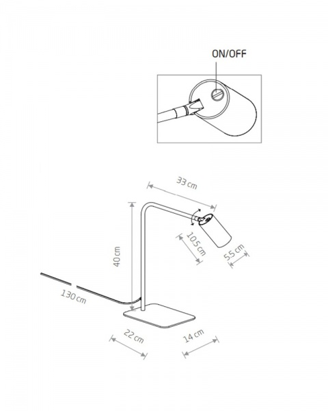 Настольная лампа декоративная Nowodvorski Mono 1x10 Вт GU10 латунь/черный 7710 