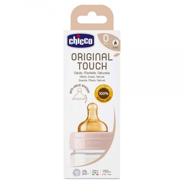 Бутылка детская Chicco Original Touch 150 мл от 0 месяцев медленный поток 27610.10