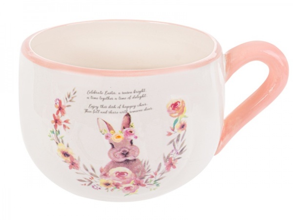 Чашка Flower Bunny 400 мл розовый Lefard