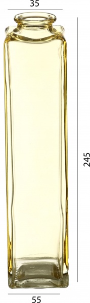 Ваза стеклянная Trend Glass 24,5 см оранжевый 