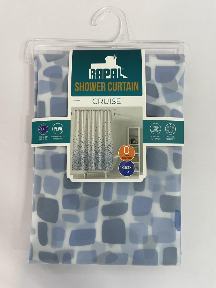 Шторка для ванны Rapal Cruise 180х180 см