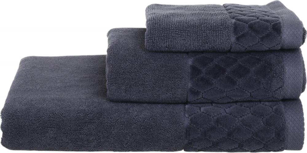 Рушник махровий VELOUR CELLS 70x140 см антрацит La Nuit