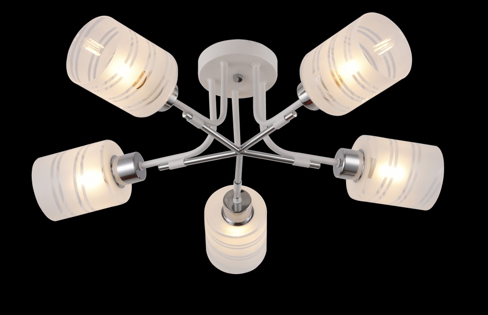Люстра потолочная Blitz Ogoni 5x60 Вт Е27 белый 5187-45