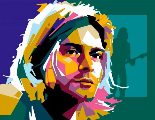 Набір, техніка акриловий живопис за номерами Курт Кобейн Rosa Start 