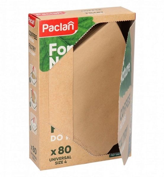 Фильтр для чая или кофе Paclan For Nature №4 80 шт. 