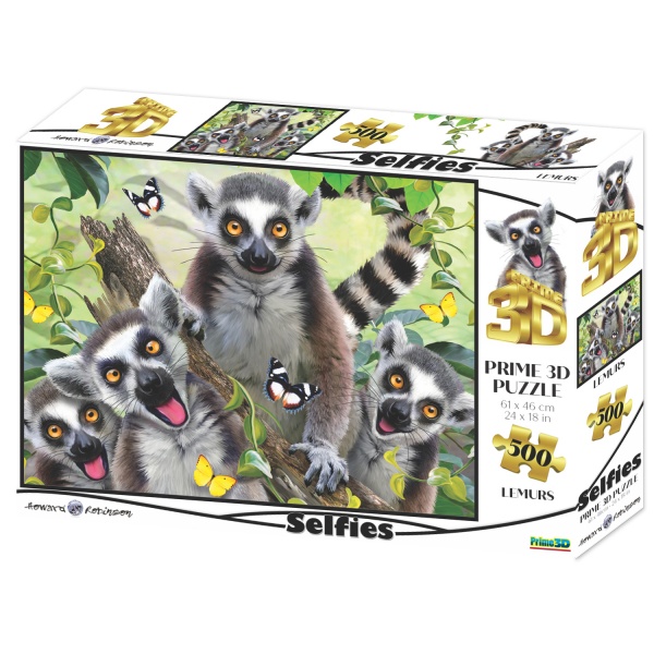 3D-пазл PRIME 3D 10372 Селфі Лемури 500 деталей