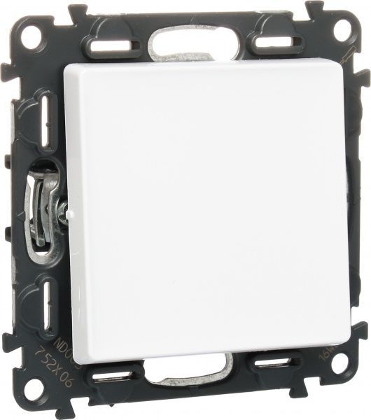 Выключатель проходной одноклавишный Legrand Life без подсветки 10 А 250В белый 752406