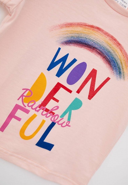 Футболка для дівчаток Роза р.92 пудра 201018 