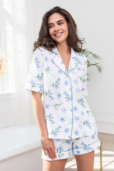 Пижама German Volf цветы р. S white