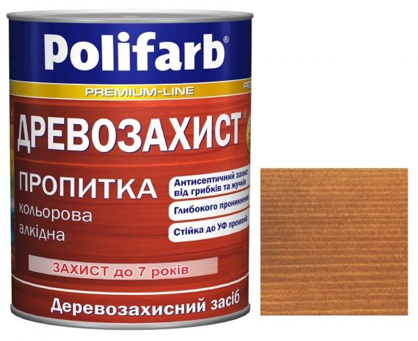 Деревозахисний засіб Polifarb Древозахист тік мат 0,7 кг