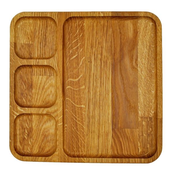 Таця сервірувальна квадратна 24x24 см бук 