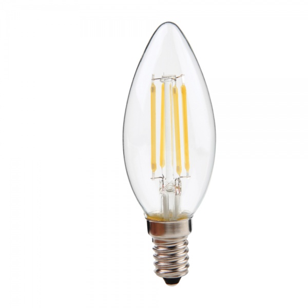 Лампа світлодіодна LightMaster FIL Deco 2 шт./уп. C37 4 Вт E14 4000 К 220 В прозора LB-658
