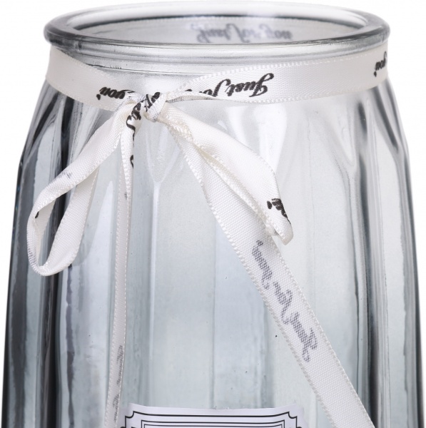 Ваза стеклянная серая Crystal Terri 29 см YIWU