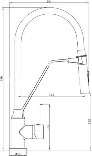 Смеситель для кухни Invena Magnetic BZ-54-L02