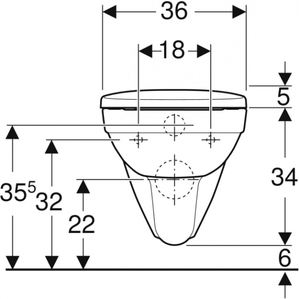 Унітаз підвісний Geberit Selnova 501.751.00.1 воронкоподібний Rimfree з сидінням та кришкою