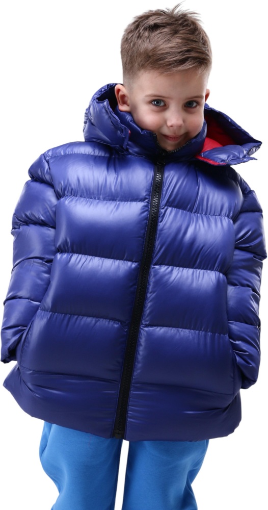 Куртка-пуховик для хлопчиків Luna Kids р.134 темно-синій 203MHAA008