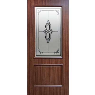 Дверь межкомнатная ОМиС Версаль ПО 90 см орех со стеклом