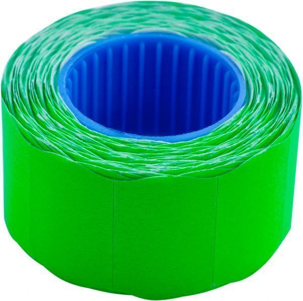 Цінник 26x16 фігурный 6 метрів 375 шт. 6 роликів зелений 