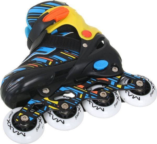 Роликовые коньки MaxxPro YX-0151-20GB р. 38-42 черно-голубой