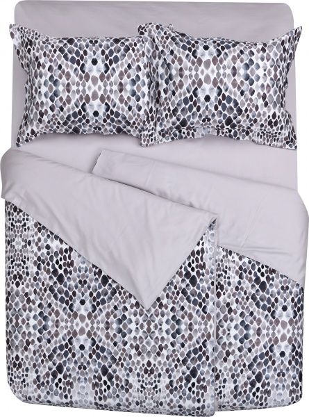 Комплект постельного белья Glance семейный серый с коричневым La Nuit 