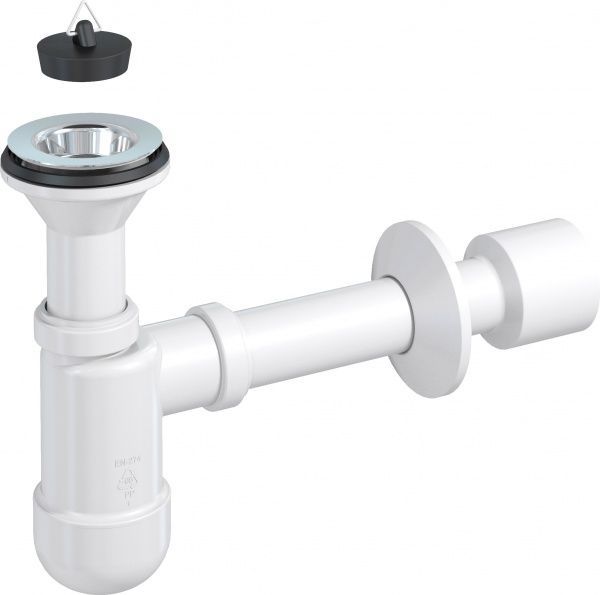 Сифон для умивальника Prevex Basic телескопічний d32/50 з розеткою PR3-D4N35-003