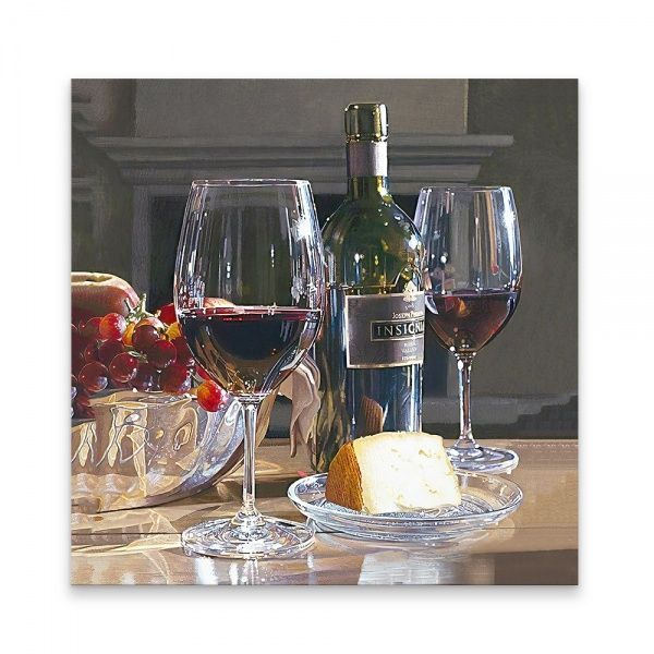 Репродукция Wine and cheese 48x48 см i_48_00026 