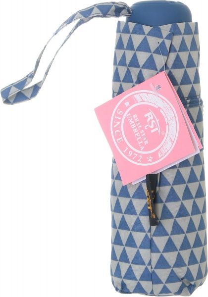 Парасолька Геометрія, складна півавтомат блакитний 