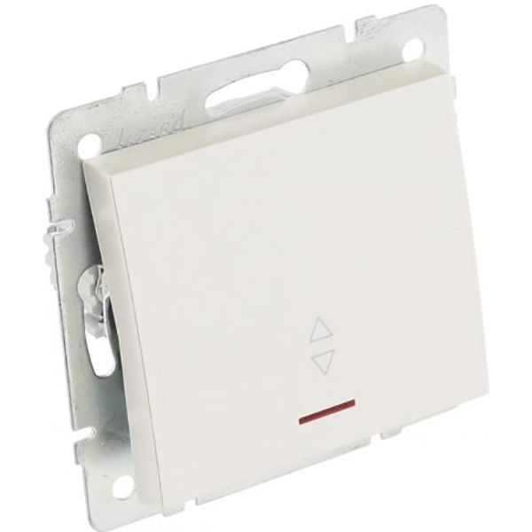 Выключатель проходной одноклавишный Lezard Rain с подсветкой 250В жемчужно-белый 703-3088-114