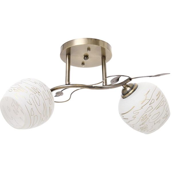 Люстра Accento Lighting Antares 2x60 Вт E27 античная латунь ALG-73477/2