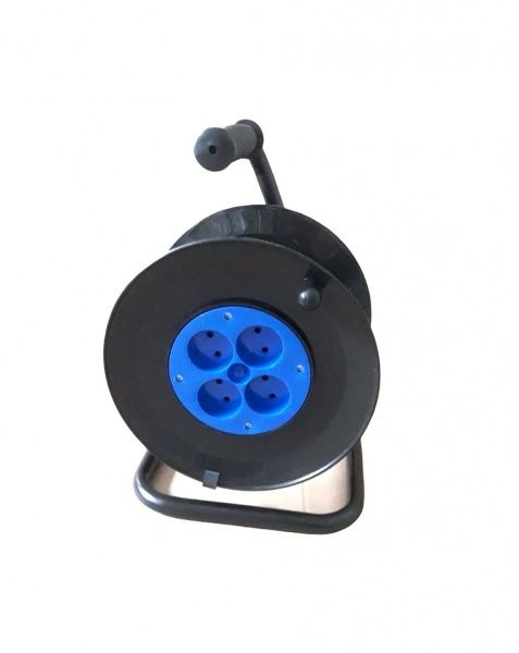 Подовжувач на котушці UP! (Underprice) ПВС 2x1,5 без заземлення 4 гн. чорний 50 м 