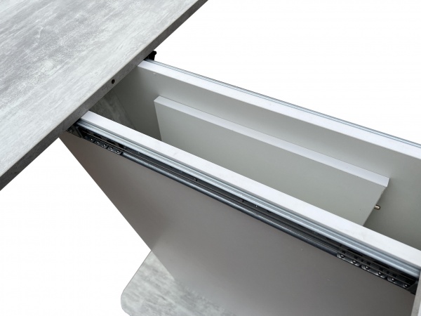 Стол обеденный Україна Крузо урбан лайт/ белый, 1100(350)х700х765 мм 