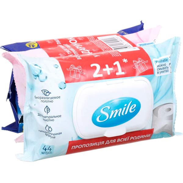 Набір вологий Smile Fresh - Sensitive - Фіксики 2+1
