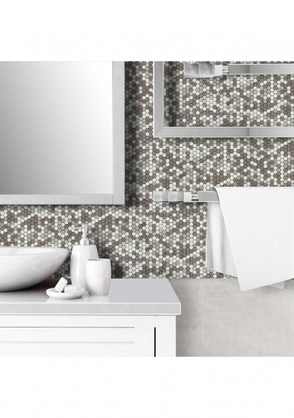 Декоративная панель EMERGO самоклеющая Шестиугольник Бронза Home Inspire(1шт.=0,094248кв.м.) самоклеюча 