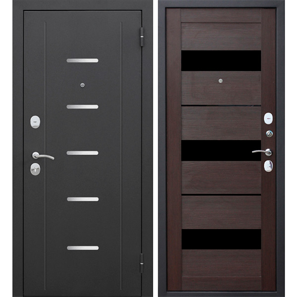 Двері вхідні Tarimus Гарда Муар Царга 2050x960 темний кипарис праві