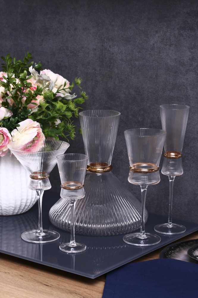 Чарка для лікеру Fiora Golden Ring скло 125 мл 1 шт.