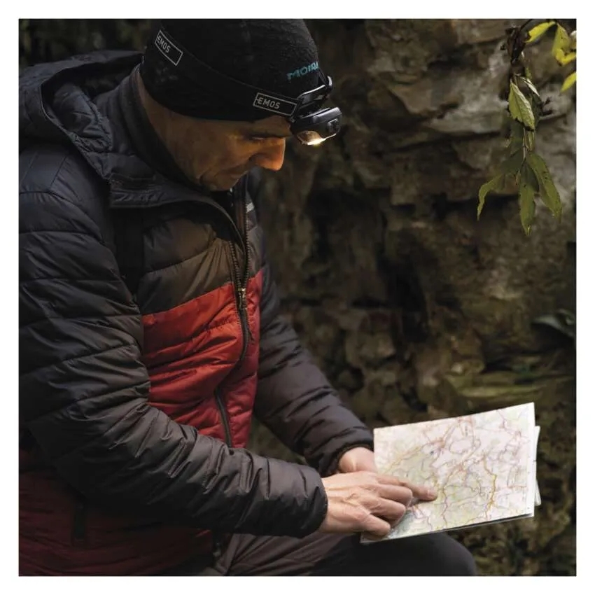 Фонарь налобный Emos аккумуляторный COB LED Li-pol 1200 mAh 500 Lm черный P3542