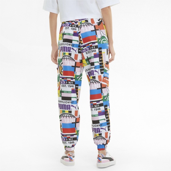 Штани Puma PI AOP Woven Track Pants 53024302 р. L різнокольоровий