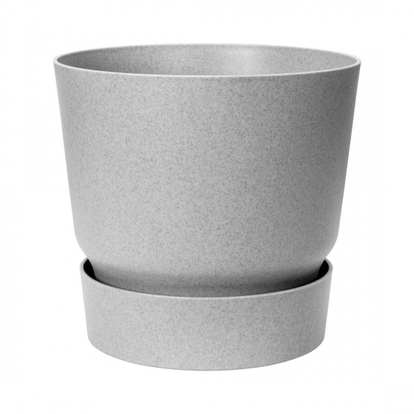 Вазон пластиковий Elho Greenville round 18 см круглий 2,1 л граніт сірий (493431) 