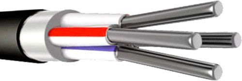 Кабель силовий моноліт Одескабель АВВГ 4х35,0 алюміній 