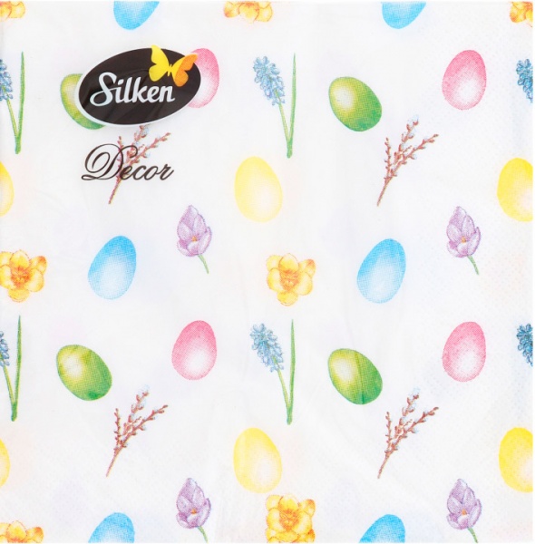 Салфетки столовые Silken Пасхальные в ассортименте 33х33 см 18 шт.