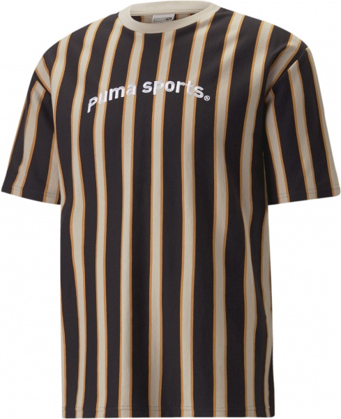 Футболка Puma PUMA TEAM STRIPED TEE 53823901 р.XL черный