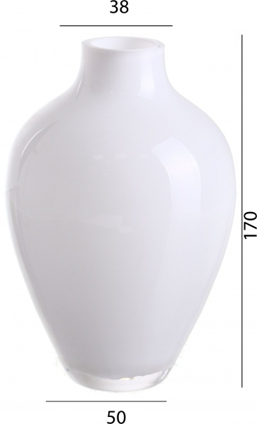 Ваза стеклянная Wrzesniak Glassworks Opal 17 см белая 